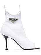 Prada 90 Neoprene Boots - White