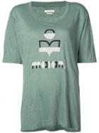 Isabel Marant Étoile - Logo T-shirt - Women - Linen/flax - Xs, Green, Linen/flax
