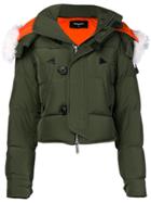 Dsquared2 Fur-trimmed Down Jacket - Green