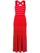Sonia Rykiel Ribbed Knit Maxi Dress - Red