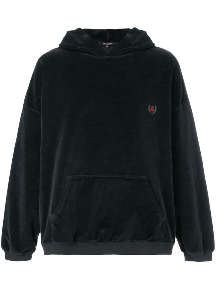 Yeezy Crest Velvet Hoodie - Grey