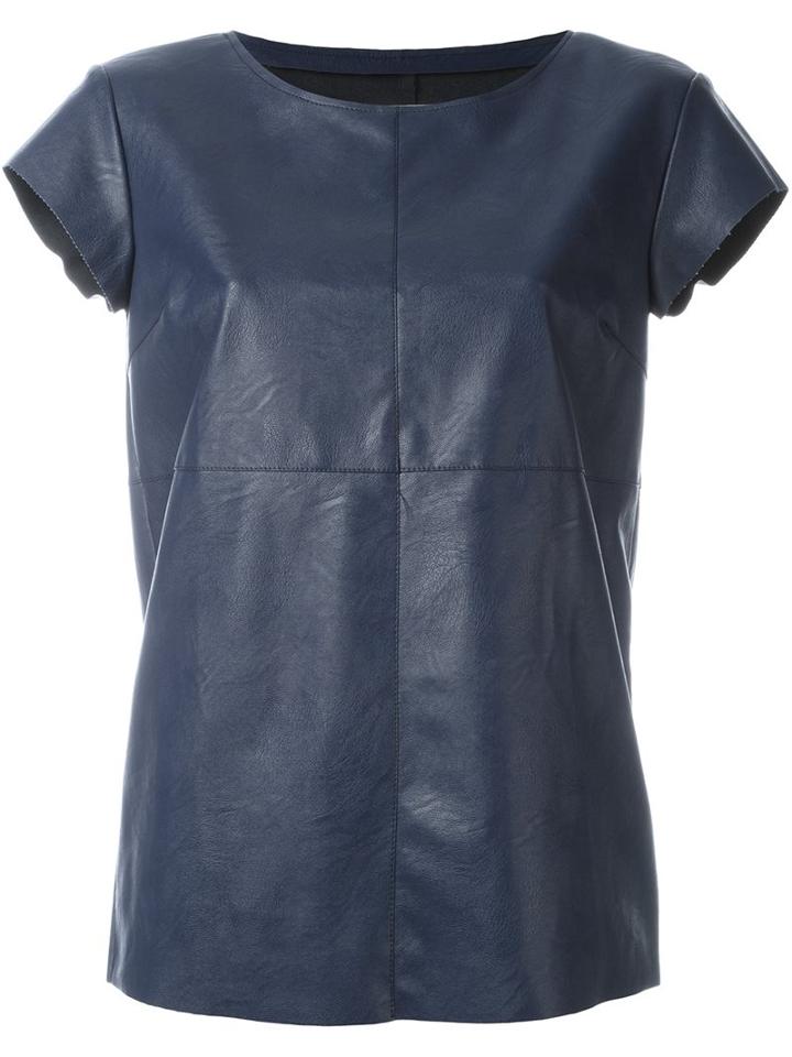 Mm6 Maison Margiela Fake Leather Top