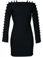 David Koma - Strappy Sleeves Mini Dress - Women - Nylon/spandex/elastane/rayon - S, Women's, Black, Nylon/spandex/elastane/rayon