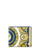 Versace Baroque Print Wallet - Blue