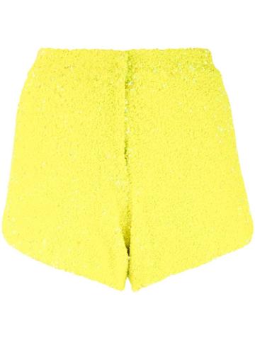 Manish Arora Sequinned Shorts - Yellow