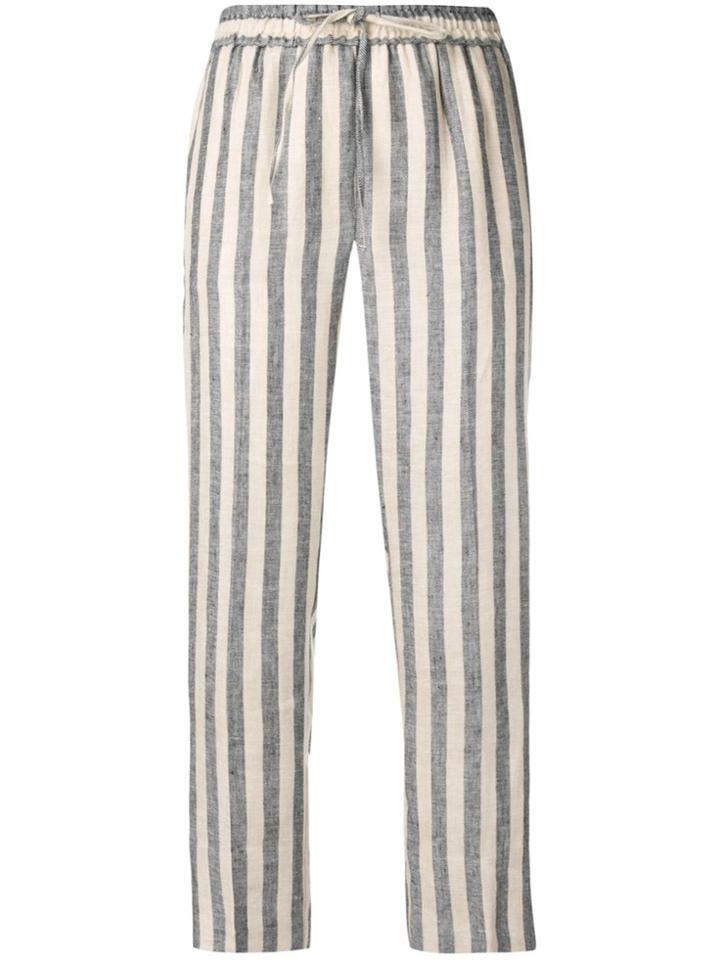 Twin-set Striped Regular Fit Trousers - Neutrals