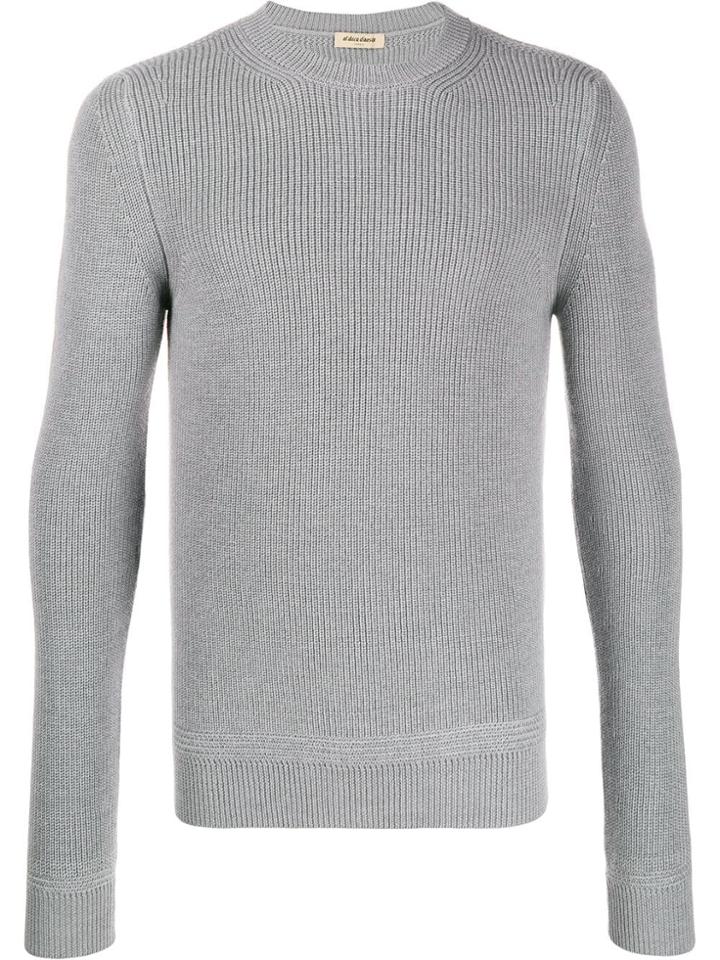 Al Duca D'aosta 1902 Ribbed Crew Neck Jumper - Grey