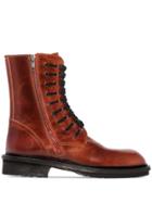 Ann Demeulemeester Lace-up Ankle Boots - Brown