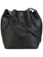 Aesther Ekme - Snakeskin Bucket Shoulder Bag - Women - Calf Leather/polyurethane - One Size, Black, Calf Leather/polyurethane