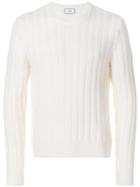 Ami Alexandre Mattiussi Flat Ribbed Crewneck Sweater - White