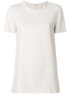 's Max Mara Round Neck Shift Blouse - Nude & Neutrals