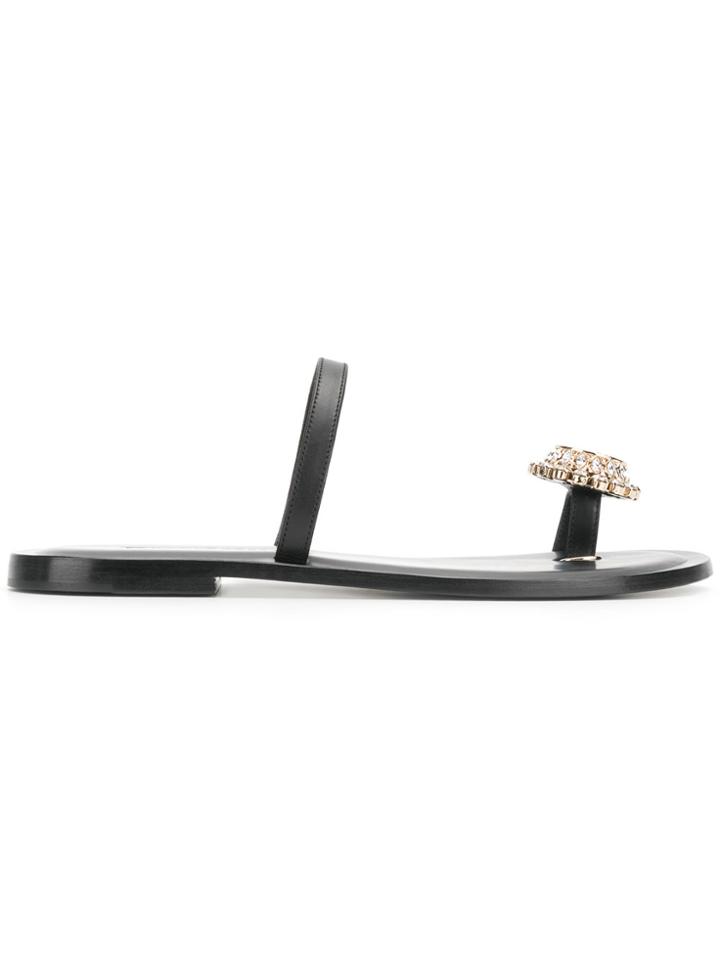 Ermanno Scervino Embellished Sandals - Black