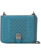 Bottega Veneta - Intrecciato Shoulder Bag - Women - Nappa Leather - One Size, Women's, Blue, Nappa Leather