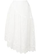 Simone Rocha Asymmetric Lace Skirt - White