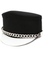 No21 Chain Baker Boy Hat - Black