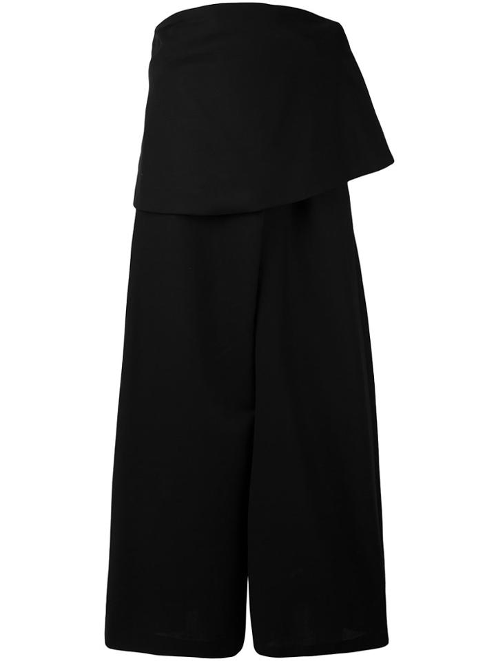 Enföld Strapless Flared Jumpsuit - Black