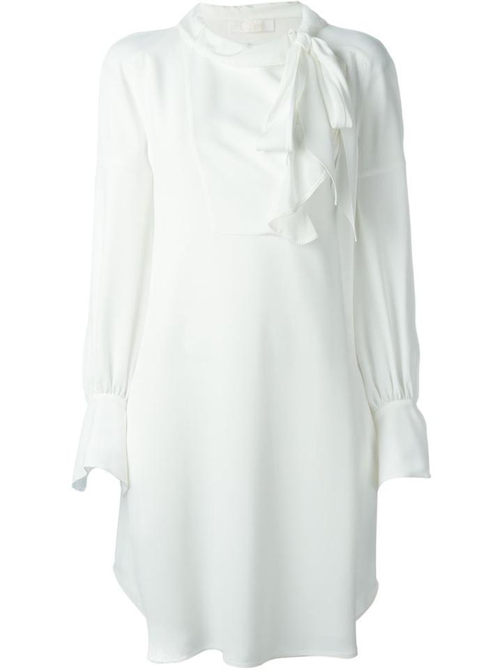 Chloe Ruffle Bow Shift Dress