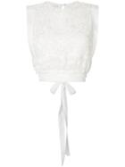 Lila. Eugenie Lace Layer Blouse - White