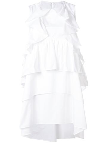 Mariuccia Ruffled Dress - White