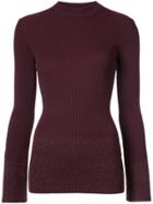 Nomia Mock Neck Ribbed Knit - Pink & Purple