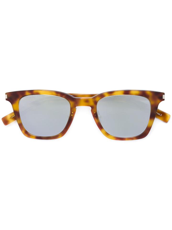 Saint Laurent Eyewear Tortoiseshell Sunglasses - Nude & Neutrals