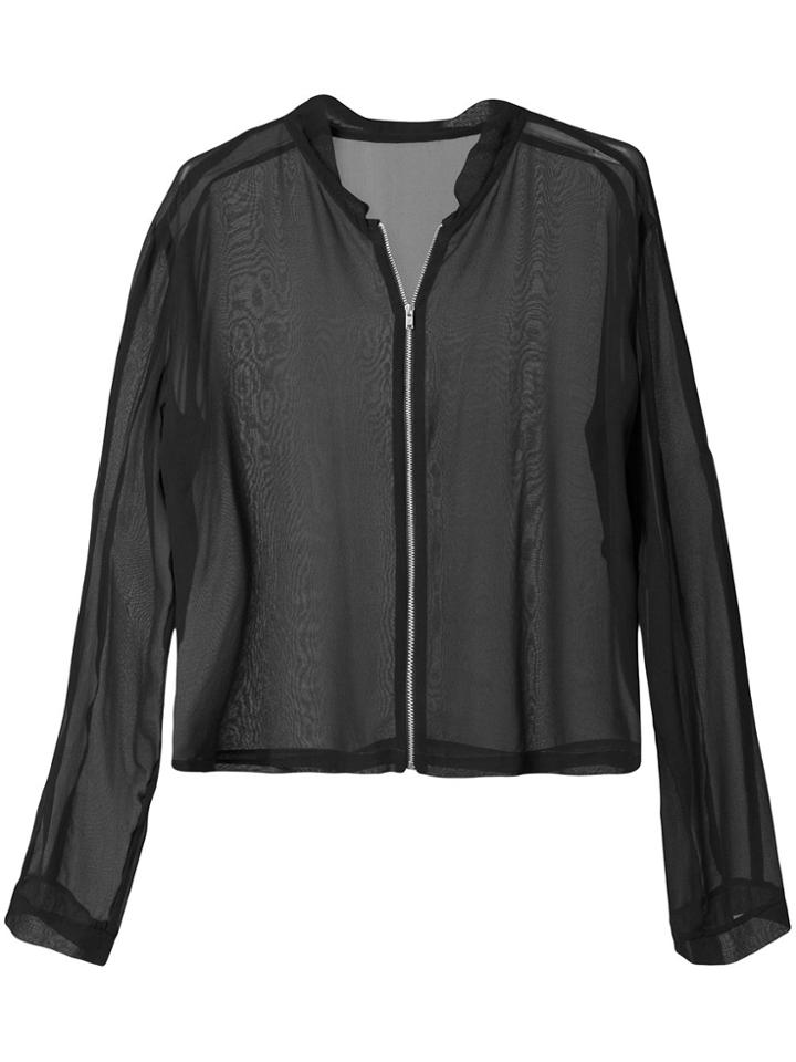 Zambesi Contrast Panel Lightweight Bomber Jacket - Black