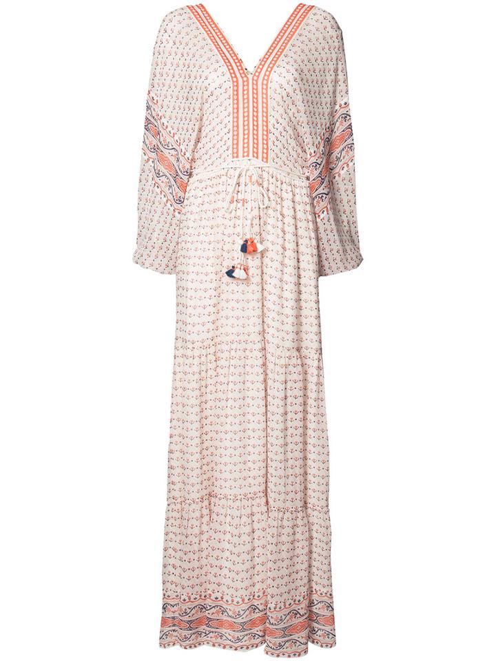 Ulla Johnson Tassel Detail Maxi Dress, Women's, Size: 4, White, Polyester/silk