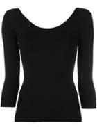 Valentino Scoop Neck Top, Women's, Size: Small, Black, Viscose/polyamide/polyester/spandex/elastane