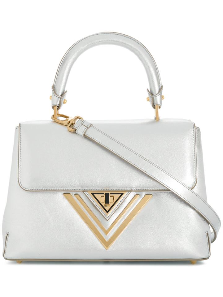 Giaquinto Chevron Detail Handbag - Grey