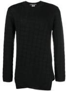 Comme Des Garçons Homme Plus Asymmetric Square-knit Sweater - Black