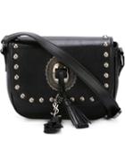 Saint Laurent Small Kim Crossbody Bag, Women's, Black, Calf Leather/metal