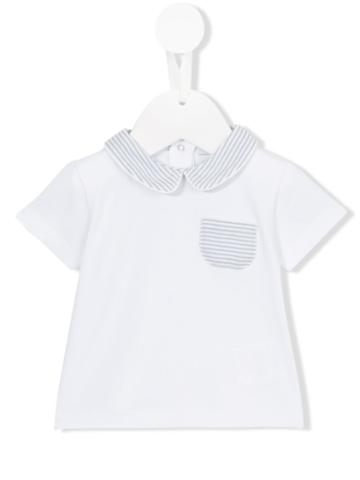 Patachou Striped Collar Polo Shirt, Infant Boy's, Size: 6 Mth, White