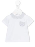 Patachou Striped Collar Polo Shirt, Infant Boy's, Size: 6 Mth, White