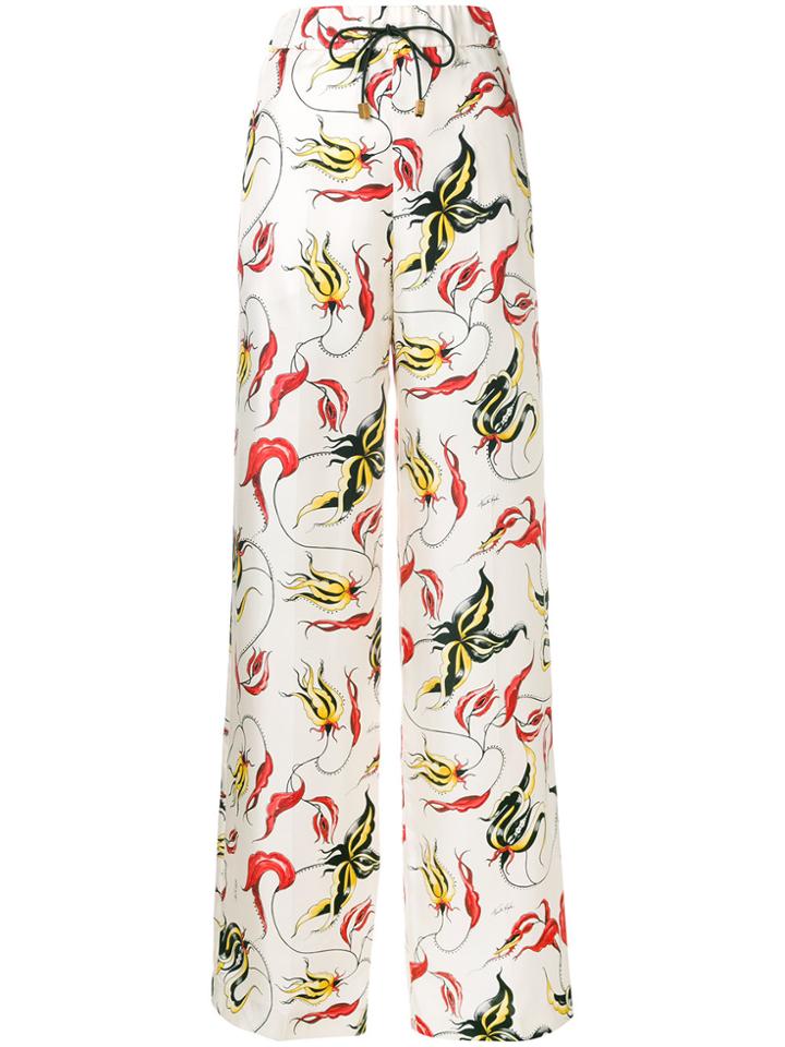 Fausto Puglisi Tie-waist Palazzo Trousers - Nude & Neutrals