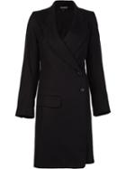 Ann Demeulemeester Side Button Coat, Women's, Size: 38, Black, Cotton/rayon/cashmere/polyimide