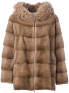 Manzoni 24 Hooded Coat - Brown
