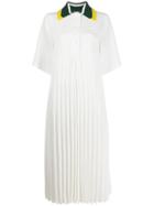 Lacoste Pleated Shirt Dress - White