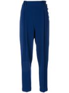 3.1 Phillip Lim Pleated Cropped Trousers - Blue