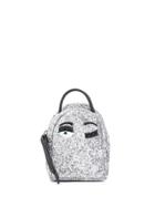 Chiara Ferragni Mini Glitter Backpack - Silver