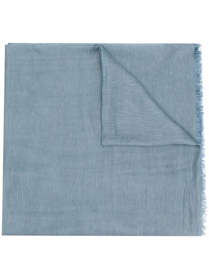 's Max Mara Fringed Scarf - Blue