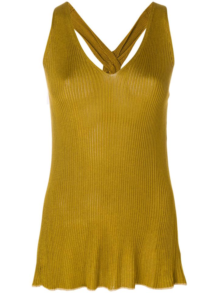 Forte Forte V-neck Tank Top - Yellow & Orange
