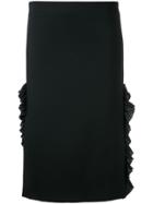 No21 Gathered Pencil Skirt - Black
