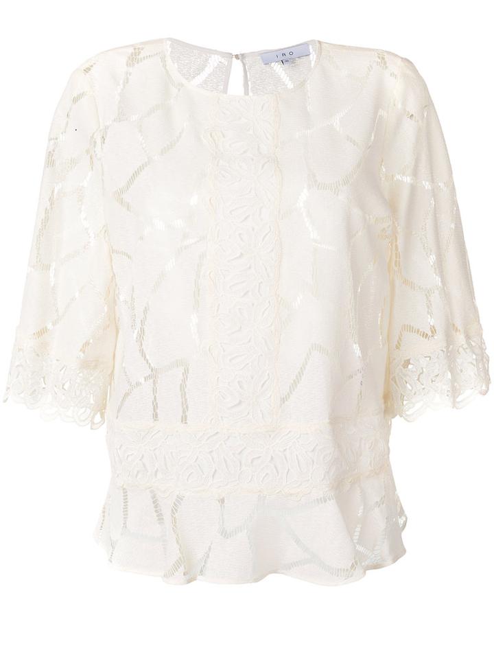 Iro - Esperia Blouse - Women - Cotton/polyamide/polyester - 40, Nude/neutrals, Cotton/polyamide/polyester