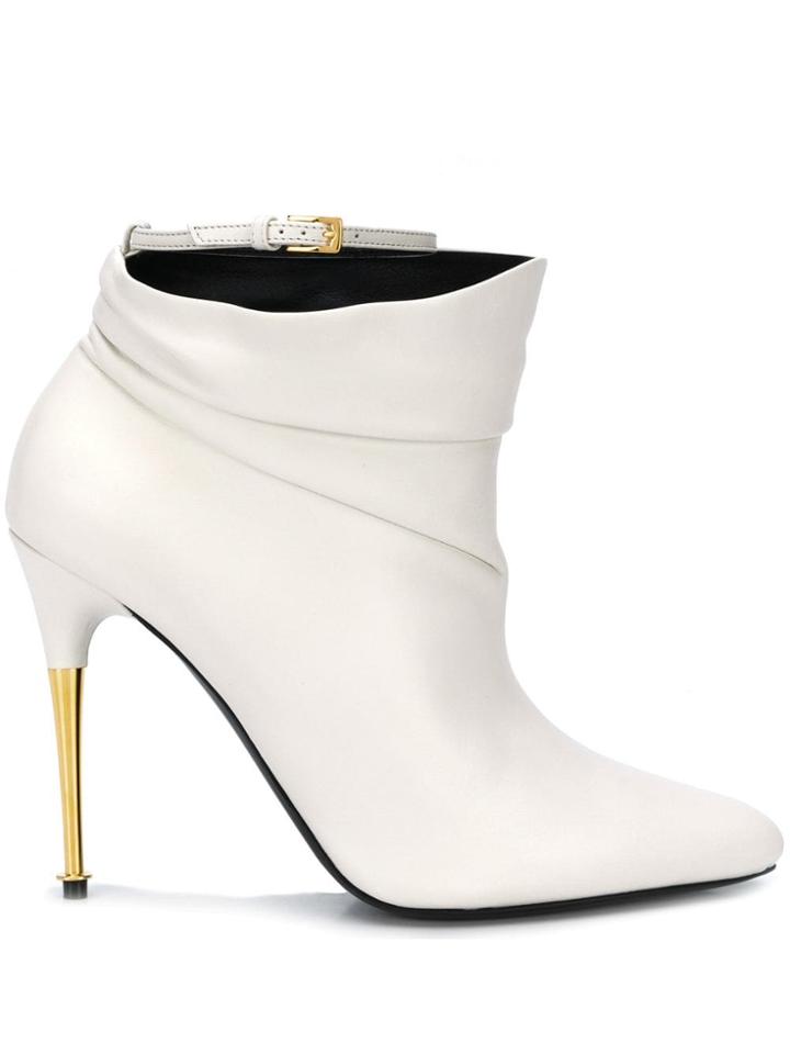 Tom Ford Stiletto Ankle Boots - White