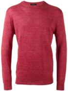 Ermenegildo Zegna Plain Sweatshirt, Men's, Size: 54, Red, Linen/flax