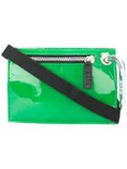 Msgm Metallic Handle Clutch, Women's, Green, Leather