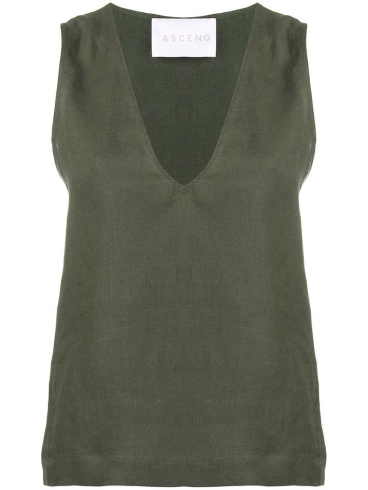Asceno V-neck Top - Green