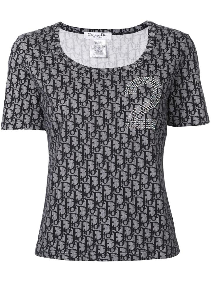 Christian Dior Pre-owned Racer Number Trotter Pattern T-shirt - Black
