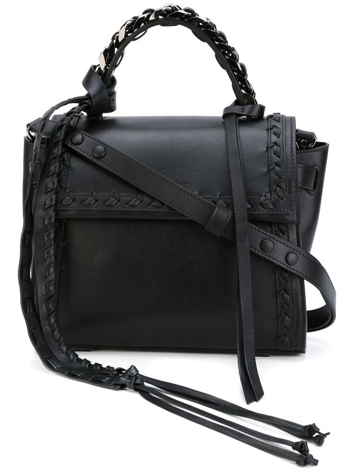 Elena Ghisellini Boho Frill 'angel' Tote, Women's, Black, Leather/metal (other)
