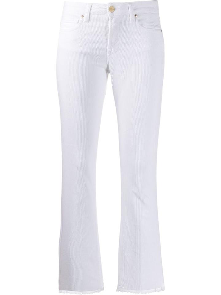 Two Denim Corduroy Slim-fit Trousers - White